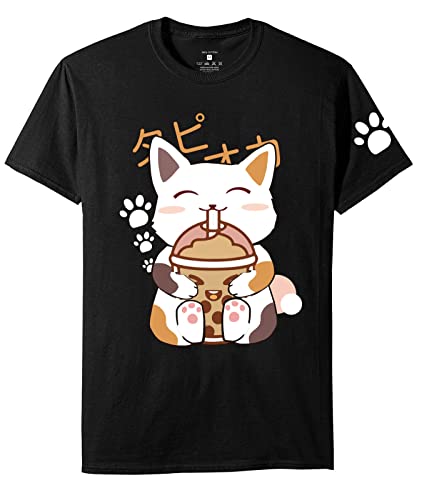 Bubble Tea Cute Cat Anime Kawaii T Shirt
