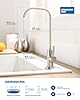 WEWE Drinking Water Faucet, Lead-Free Kitchen Water Filter Faucet for Reverse Osmosis or Water Filtration System, RO Faucet, Brushed Nickel #4