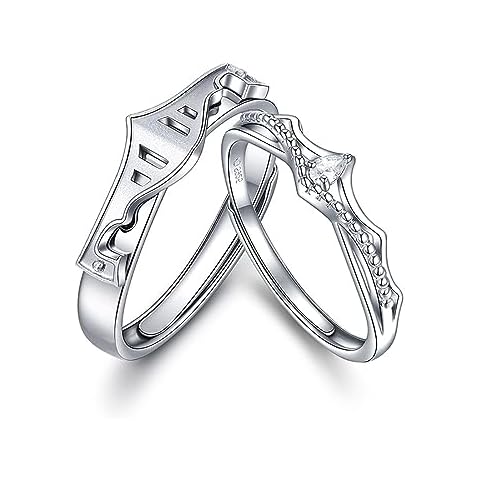 IMINI S925 Sterling Silver Couple Rings Cover