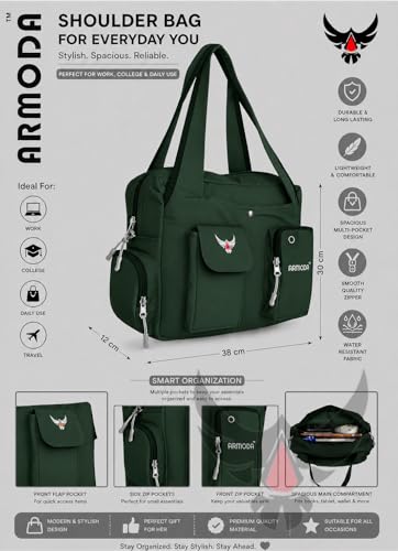 Image of ARMODA Double Pockets Glamour: Stylish Shoulder Bag for Ladies