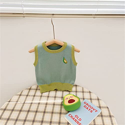 Knitted Cartoon Round Neck Boys and Girls Pullover Vest Spring Autumn Children's Knitted Vest Hooded Zip up2