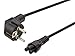 Produktbild PremiumCord kpspt5 Netzkabel Mickey Mouse 230V 5m, StromkabelmitSchutzkontaktgewinkeltaufKaltgerätebuchseIEC320C5,PCNetzkabel3Polig,Farbeschwarz