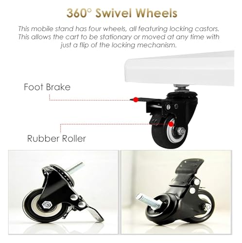 Soporte móvil para TV para 32-70 pulgadas ajustable miniatura 4