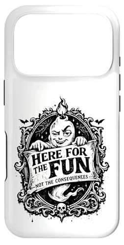 Here For Fun Not The Consequences ���B���e�[�W�S�V�b�N �X�}�z�P�[�X iPhone 17 Pro �p