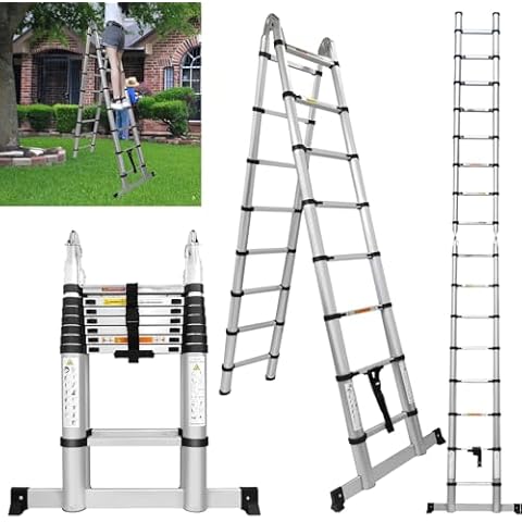 5m Aluminium Telescopic Ladder with Stabilizer Cover