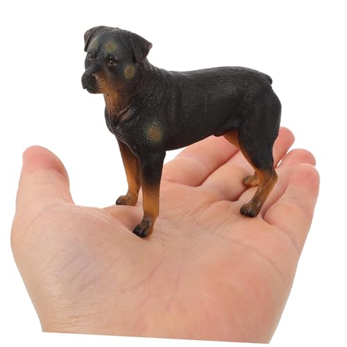 ROMISBABA Rottweiler Spielfigur Aus Kunststoff Realistisches Simulationshundemodell Für Kinder Zimmerdeko Lernspielzeug 3.5 Zoll Detailgetreu Sicher