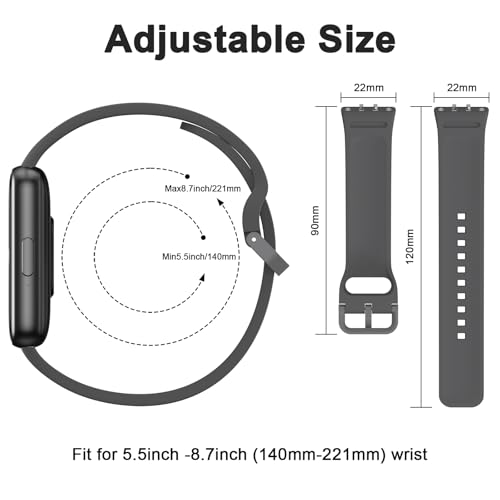 Image of Tobfit Strap Compatible for Samsung Galaxy Fit 3 (Watch Not Included), Flexible Premium Adjustable Watch Band for Galaxy Fit3 2024 SM-R390 Men & Women