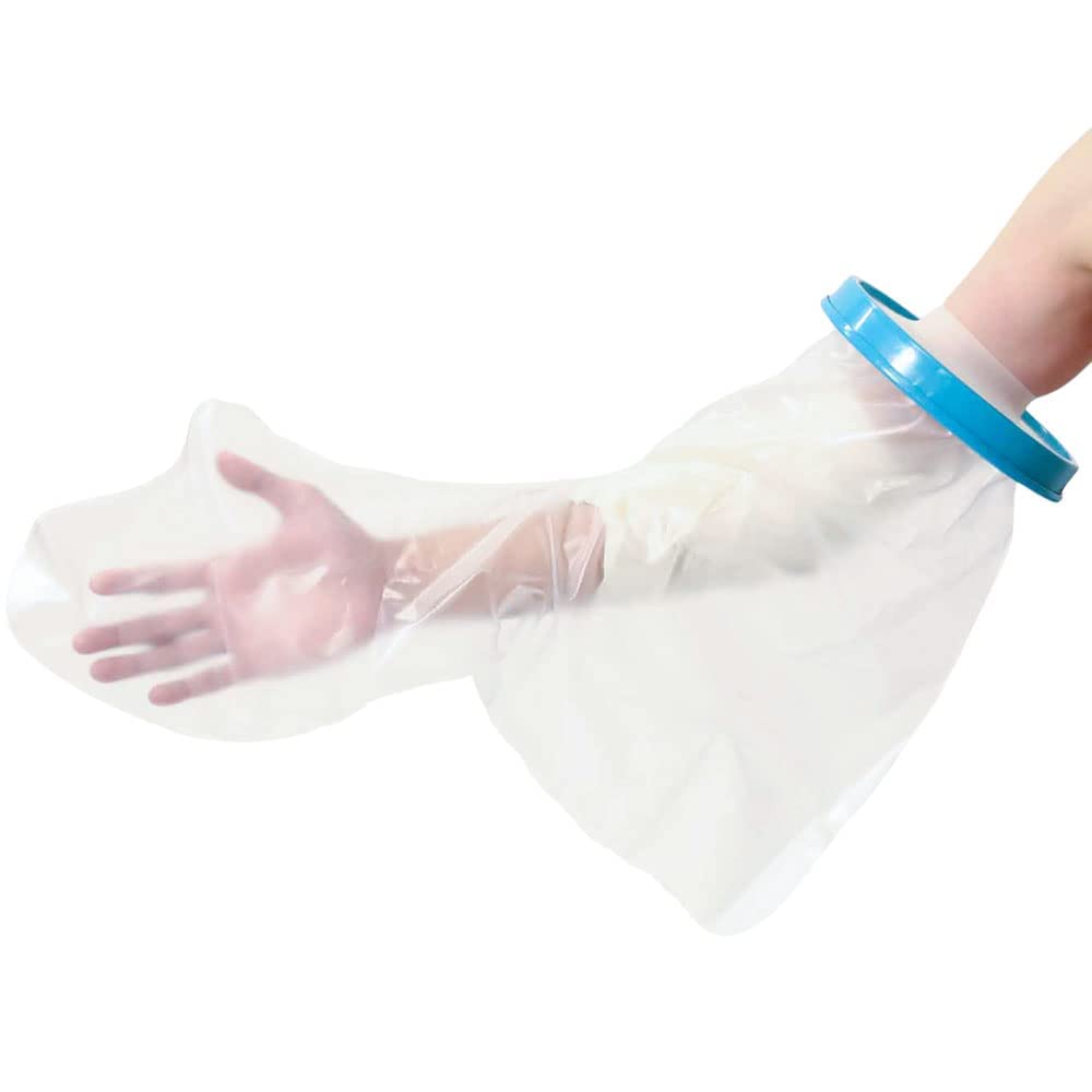 Japard Long Full Arm Cast Cover for Shower Adult Medium Large Size 100% Waterproof Reusable Watertight Arm Protector Cast Bag Keep Wounds Dry Bath Bandage Broken Hand