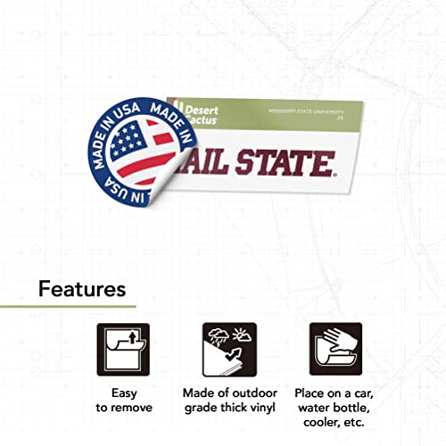Sticker Mississippi State University résistant à l'eau pour ordinateur portable - 5