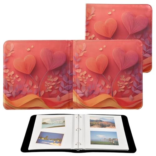Álbum de Fotos Autoadhesivo DIY Scrapbook Álbum para San Valentín con Corazones, Encuadernador de 3 Anillos, 40 Páginas, 8x10 para Recuerdos miniatura 2