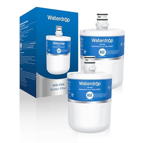 Waterdrop 5231JA2002A Refrigerator Water Filter, Replacement for LG® LT500P®, GEN11042FR-08, ADQ72910911, ADQ72910901, Kenmore 9890, 46-9890, LFX259