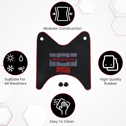 Image of Grandbiker PVC Rubber Scooter /Scooty Floormat /Footmat Compatible for Access 125 CC, Durable | Waterproof | Anti-Slip | Easy to Clean Protects Floor
