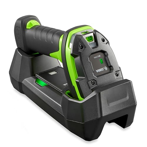 Zebra DS3678-ER Rugged Barcode Scanner | 1D 2D QR Code Scanner Extended Range | USB Kit | Vibration Motor | Cradle |Shielded USB Cable | Cordless