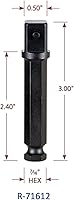 Vista 5 de Rauckman Utility Product Impact Adapter - Extensión cuadrada de 1/2 pulgada, tamaño hexagonal de 7/16 pulgadas, para tomas de impacto