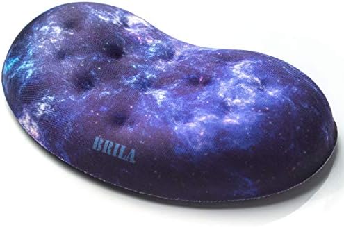 Brila Ergonomic Memory Foam Wrist Support for Computer, Laptop, Office Work, PC Gaming - Massage Holes Design - Wrist Pain Relief