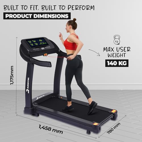 Image of Sprint 5 HP Peak BLDC Motorized | Hydraulic Foldable Treadmill | 16 Km /Hr Max Speed| 140Kg User Weight| Bluetooth Speaker| Wynd app | Home use