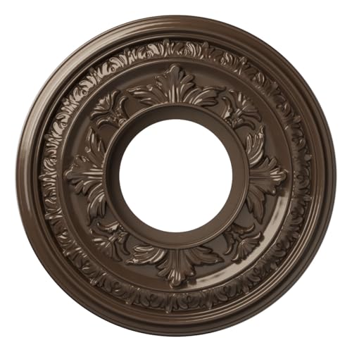 Image of Ekena Millwork 10 inchOD x 3 1 /2 inchID x 3 /4 inchP Baltimore Thermoformed PVC Ceiling Medallion (Fits Canopies up to 4 1 /4 inch), Metallic Copper