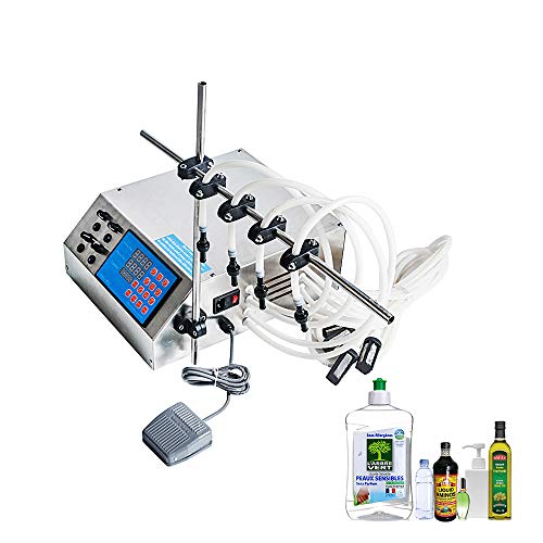 Dntum 4L/min Liquid Filling Machine, 240W Peristaltic Pump Machine, Filler with Peristaltic Pump, 2/4/6/8/10 Heads, CE/FCC/CCC/PSE,4 heads/120W
