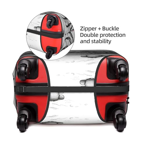 Cartoon Crab 1 Print Personalized Travel Luggage Cover With Zipper, Elastic Luggage Cover,For Daily Use4