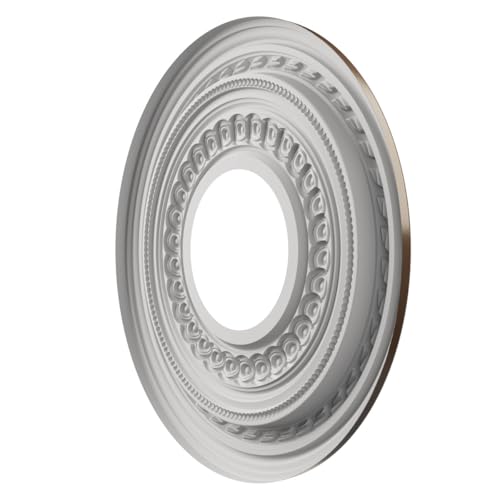 Image of Ekena Millwork 10 inchOD x 3 1 /2 inchID x 3 /4 inchP Cole Thermoformed PVC Ceiling Medallion (Fits Canopies up to 4 1 /4 inch), Metallic Copper