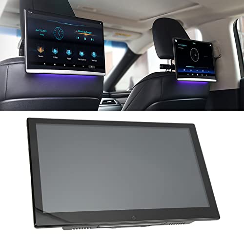 Écran d'appui-tête de voiture, moniteur d'appui-tête de voiture 13,3 pouces 4K 1080P écran tactile 2 + 16G lecteur multimédia d'oreiller de siège...
