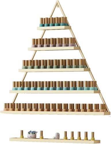 Organizadores de metal para esmaltes con diseño triangular de pared que ahorra espacio 2