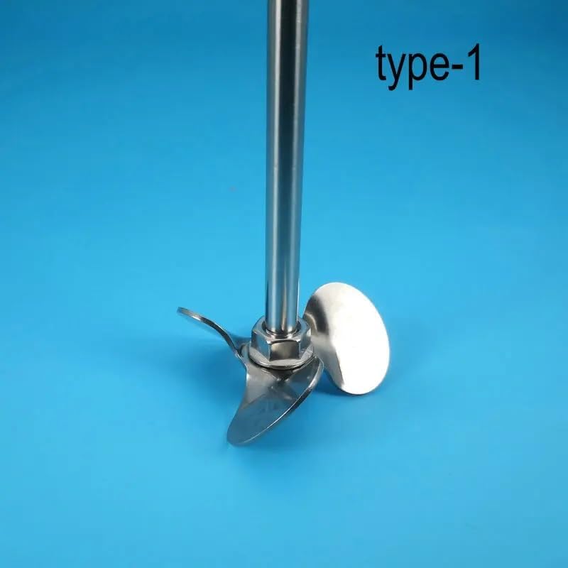 Stainless Steel Three-Blade Agitator Set 40mm-120mm for Laboratory Mixing - 45° Blades & Shafts, Type-2 (80x8x300mm) - Durable, Precision Mixing Equipment