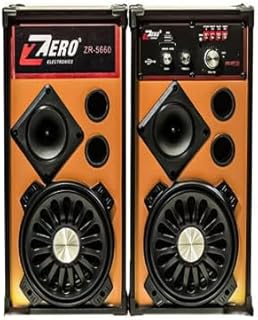 مضخم صوت مع بطاقة ذاكرة بلوتوث جهاز تحكم عن بعد USB 12.7 سم من زيرو، متعدد الألوان، ZR-5660