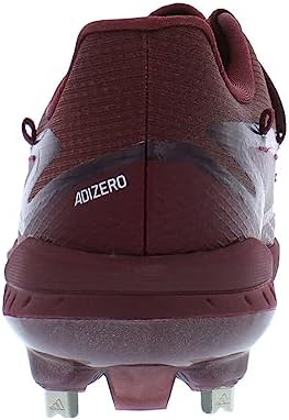 adidas Men's Adizero Afterburner 8 Baseball Shoe, Team Maroon/White/White, 9 | Image 3
