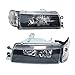 Front Headlights Assembly Set Compatible With 1988-1992 Toyota Corolla Sedan AE92-E90-EE90 Headlight Lamp Corner Light, Toyota Corolla Headlights 1990