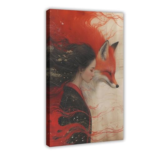 Poster Inari Okami 40x60 cm : la déesse japonaise des renards pour votre décoration intérieure