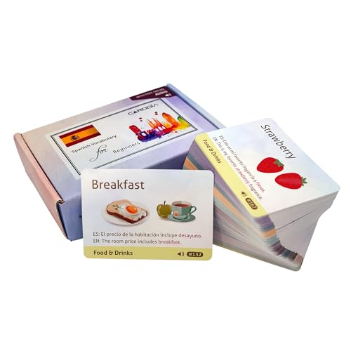Spanish Vocabulary Educational Flashcards for Beginners