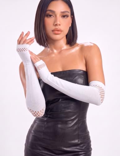 Avidlove Womens Long Fingerless Gloves Arm Warmers Oversleeve 2 Piece - image 4
