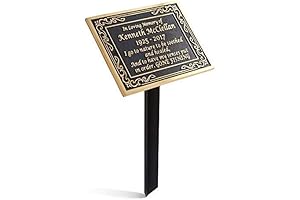 Custom Brass Memorial Plaque with Garden Stake