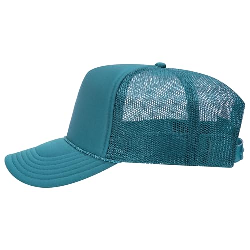 Image of OTTO Polyester Foam Front 5 Panel High Crown Mesh Back Trucker Hats in 97, Bulk, Wholesale