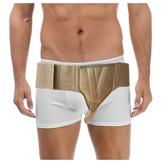 Hernia Gear Left Side Inguinal Hernia Groin Belt Beige (S 26-30)