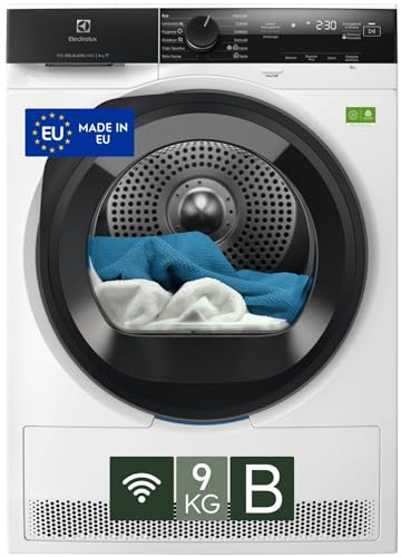 Electrolux Serie 700 DelicateCare, Asciugatrice a Pompa di Calore, 9 kg, EW7H49YB, Classe B, 12 Programmi, Tecnologia MixCare e SensiCare, Connettività Smart App, 61 dB, 850x596x636 mm