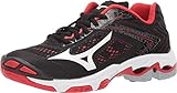 Mizuno Women's Wave Lightning Z5 Volleyball Shoe, black-red, 6 B US