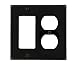 Leviton 80746-E 2-Gang 1-Duplex 1-Decora/GFCI Device Combination Wallplate, Standard Size, Thermoplastic Nylon, Black
