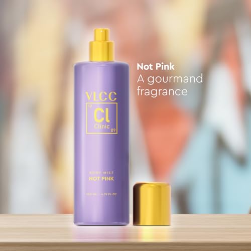 Image of VLCC Clinic Body Mist inchNot Pink inch - 200ml | Warm, Sweet, Tangy Fragrance | Long Lasting Body Mist | Long Lasting Fragrance | Symbol of Celebration | Paraben Free