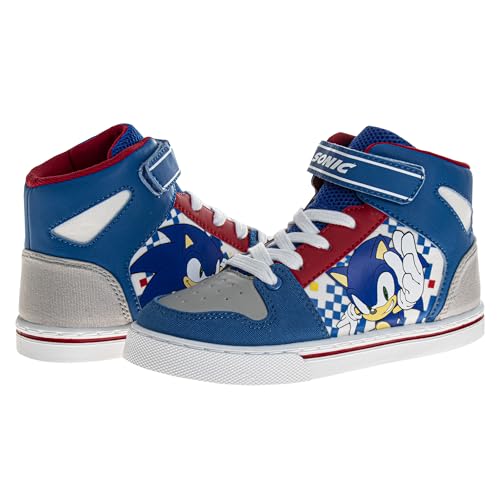 Josmo Sonic The Hedgehog High Top Sneakers for Boys - Sonic Sneaker Ankle Hightops Lightweight Breathable Casual Shoes (Sizes: 11-13 Little Kids / 1-3 Big Kids)4