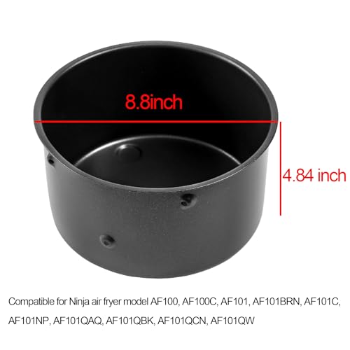 Replacement Air Fryer Basket for Ninja AF101 AF100 AF100C AF101BRN AF101C AF101NP AF101QAQ AF101QBK,Air Fryer Accessories and Replacement Parts,4QT Capacity