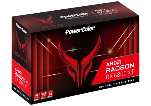 Image of PowerColor Red Devil AMD Radeon RX 6800 XT Gaming Graphics Card with 16GB GDDR6 Memory, Powered by AMD RDNA 2, Raytracing, PCI Express 4.0, HDMI 2.1, AMD Infinity Cache