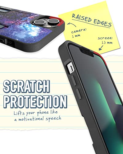 Image of Smartish iPhone 14 Plus Wallet Case - Wallet Slayer Vol. 2 [Slim + Protective] Credit Card Holder w /Kickstand - Drop Tested Hidden Card Slot Compatible w /Apple iPhone 14 Plus - Spaced Out