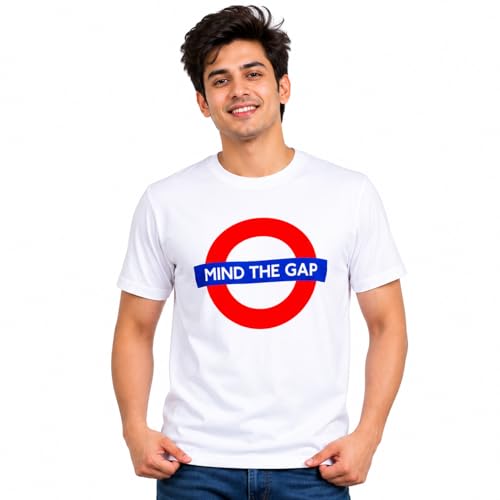T-shirt London Underground blanc souvenir vintage Mind The Gap nostalgique