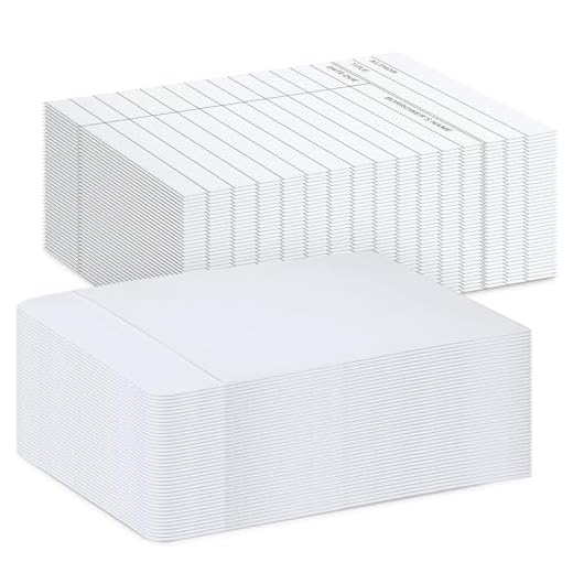 100 Pieces Library Book Pocket with Library Envelopes Self Adhesive Book CardLibrary Cards Library Book Checkout Sleeves Library Card Pockets for School Books Public Library School Office(White)