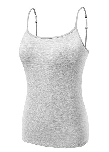 Image of Ibeauti Womens Camisoles Tops with Built in Padded Bra Basic Breathable Tank Top