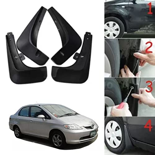 Image of Oshotto (O.E.M Fitting Cup Type) Mud Flap /Splash Guard Compatible with City (Type III) (2003-2005) (Set of 4pc)