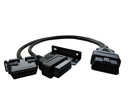 Fotag 16Pin Male To Female Obd2 Obdii Y Adapter Diagnostic Splitter Connector Cable With Underdash Bracket For All Car 50Cm #TOP1