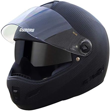 Rox Cyborg ISI Certified Full Face Helmet for Men and Women with Inner Smoke Sun Shield and Outer Clear Visor
